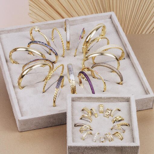 BANDEJA PARA BRACELETES SUEDE AREIA