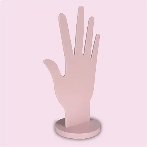 EXPOSITOR LAQUEADO PULSEIRA E ANÉIS MÃO ROSÉ