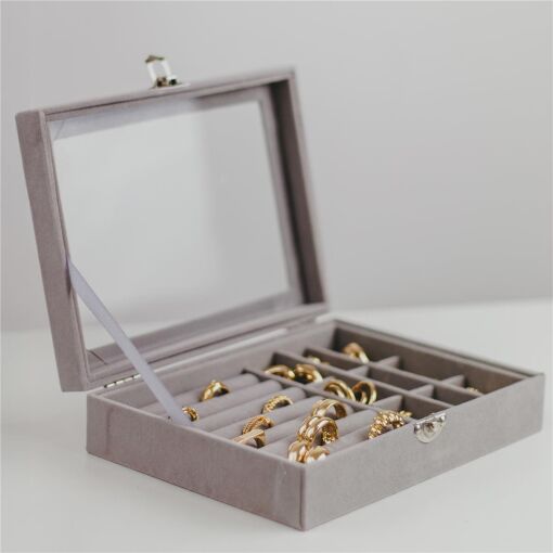 PORTA JOIAS EXCLUSIVE COM VISOR CINZA