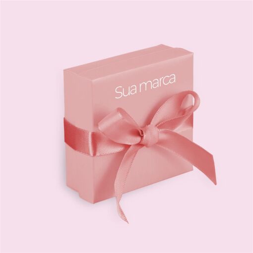 CAIXA PERSONALIZADA 08X08CM COM FITA VALOR UNIT. P/ 500 UN