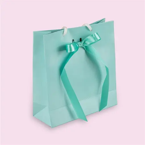 SACOLA PARA JOIAS 16X17CM COM 10 UN TIFFANY COM FITA