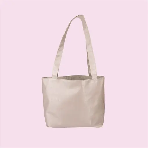 BOLSA ECOBAG COM ZIPER EM LINHO