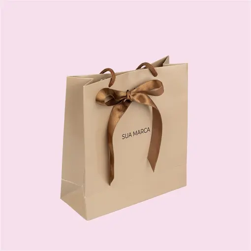 SACOLA PARA JOIAS PERSONALIZADA EASY COM FITA COM 50 UNIDADES