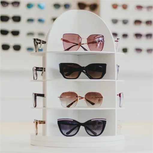 EXPOSITOR GIRATÓRIO PARA ÓCULOS