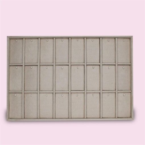 BANDEJA 24 ESPAÇOS COM CARTELA SUEDE AREIA 25X37,5CM