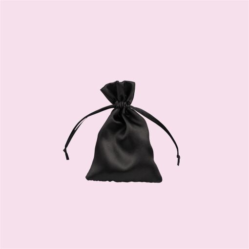 EMBALAGEM SAQUINHO DE CETIM 08X11CM COM 10 UNIDADES PRETO