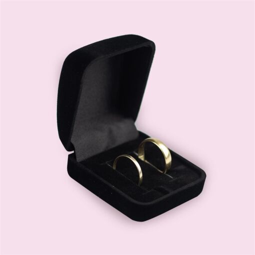 CAIXINHA VELUDO PRETO PARA ALIANÇAS