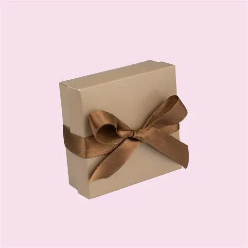 CAIXA PARA JOIAS CONJUNTO 08X08CM COM 10 UNIDADES MOCHA MOUSSE