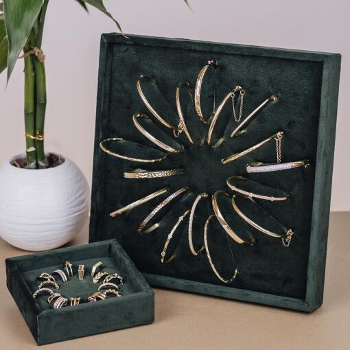 BANDEJA PARA BRACELETES 25X25CM COLORS VERDE