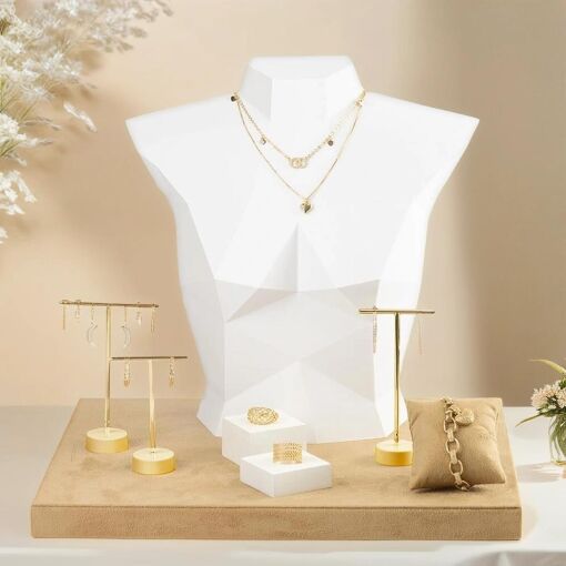 KIT EXPOSITOR 9 PEÇAS PARA JOIAS CAMEL + TREND