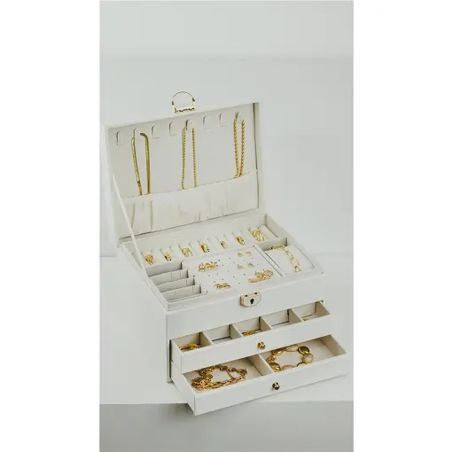 PORTA-JOIAS EXCLUSIVE PREMIUM 2 GAVETAS OFFWHITE