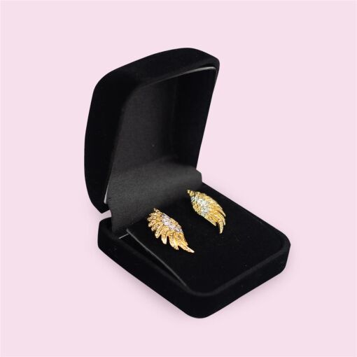 CAIXINHA VELUDO PRETO PARA BRINCO E PINGENTE