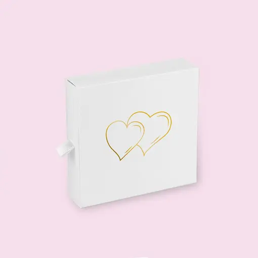 CAIXA PARA JOIAS CONJUNTO 10X10CM COM LOGO AMOR COM 10 UNIDADES