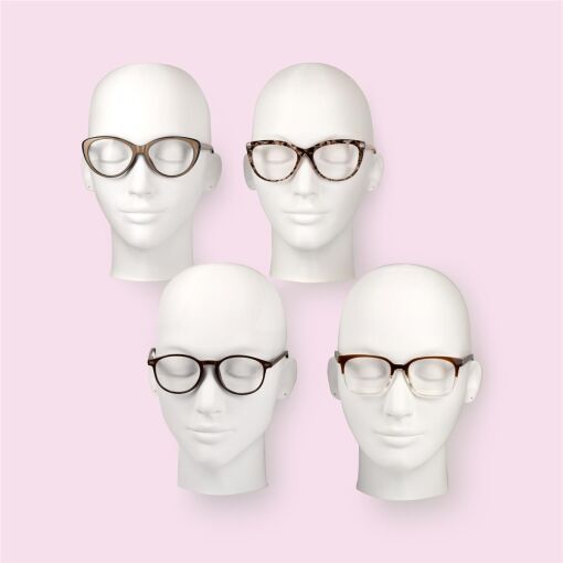 KIT HEAD ÓTICA BRANCO - FORMATOS DE ROSTO