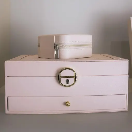 PORTA JOIAS EXCLUSIVE DUPLO ROSA