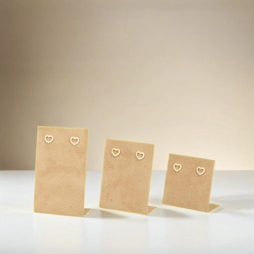 EXPOSITOR TRIO PARA BRINCOS SUEDE CAMEL