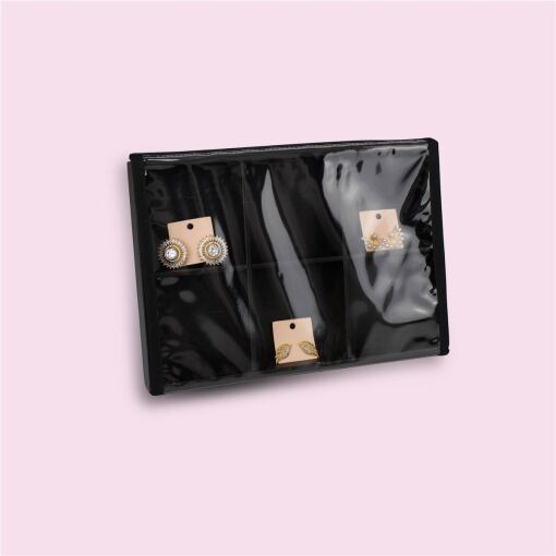 BOLSA REVENDEDORA 2 BANDEJAS E PASTA PRETO 21X29CM