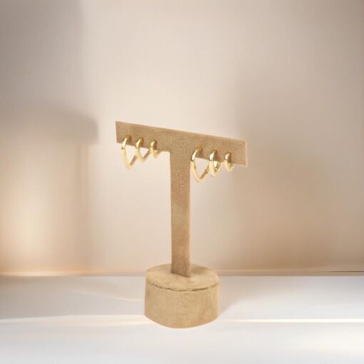 EXPOSITOR BRINCO "T" PARA 3 PARES SUEDE CAMEL