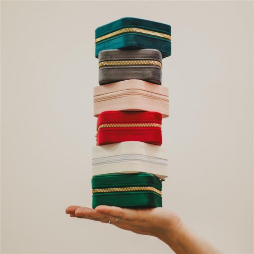 ESTOJO PORTA JOIAS EXCLUSIVE EM VELUDO VERDE