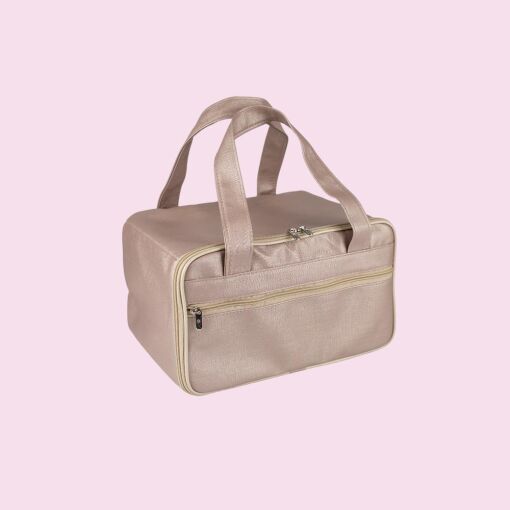 BOLSA REVENDEDORA 5 BANDEJAS 21X29CM LINHO ROSÉ