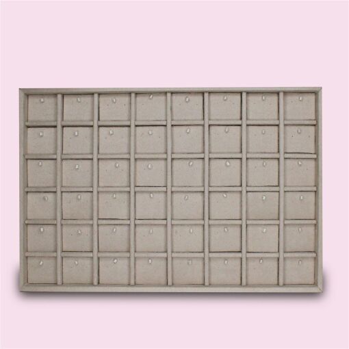 BANDEJA 48 ESPAÇOS COM CARTELA SUEDE AREIA 25X37,5CM