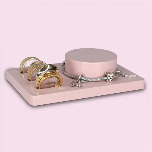 EXPOSITOR LAQUEADO PARA PULSEIRA E ANEL ÂMBAR ROSÉ