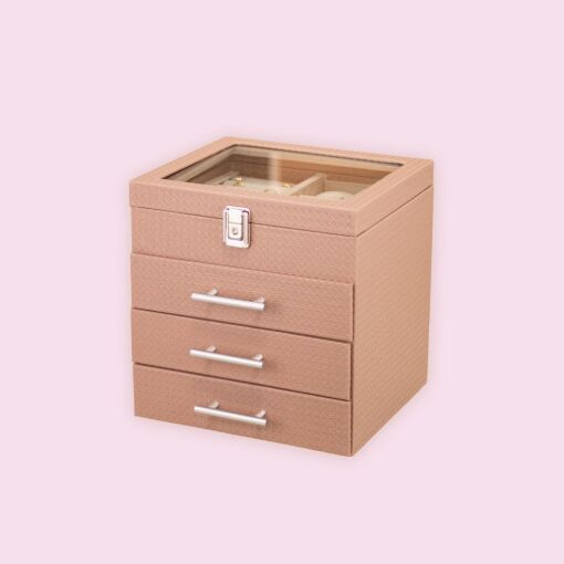 CAIXA PORTA JOIAS PRIME 3+1 ROSÉ