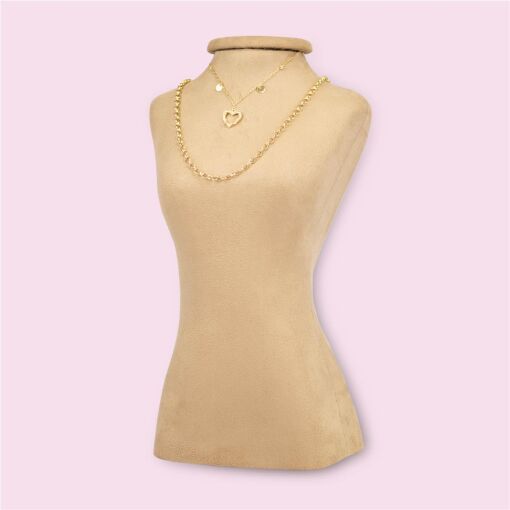 BUSTO MANEQUIM SUEDE CAMEL