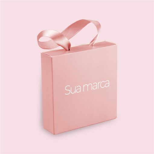 CAIXA PERSONALIZADA 10X10CM C/ ALÇA VALOR UNIT. P/ 500 UN