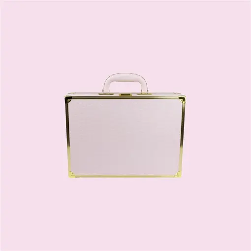 MALETA REVENDEDORA EXCLUSIVE 25X35 ROSA + DOURADO