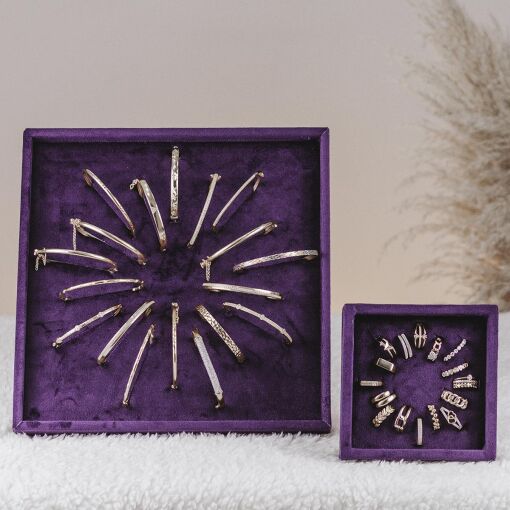 BANDEJA PARA BRACELETES 25X25CM COLORS VIOLETA