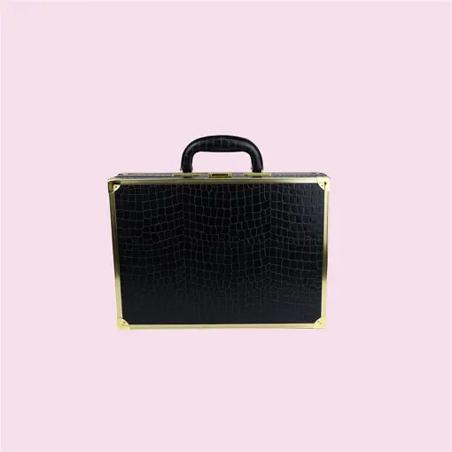 MALETA REVENDEDORA EXCLUSIVE 25X35 PRETO + DOURADO