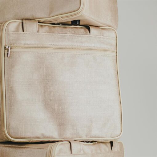 BOLSA REVENDEDORA P/ 8 BANDEJAS CORINO LINHO CHAMPAGNE AVULSA