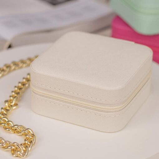ESTOJO PORTA JOIAS EXCLUSIVE OFF WHITE M