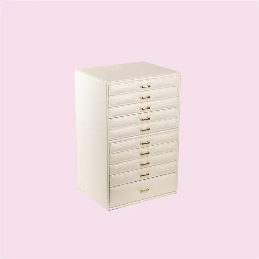 PORTA-JOIAS EXCLUSIVE PREMIUM 10 BANDEJAS OFFWHITE