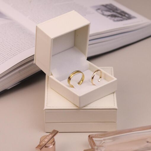 ESTOJO ALIANÇA  P OFF WHITE PARA JOIAS ELEGANCE