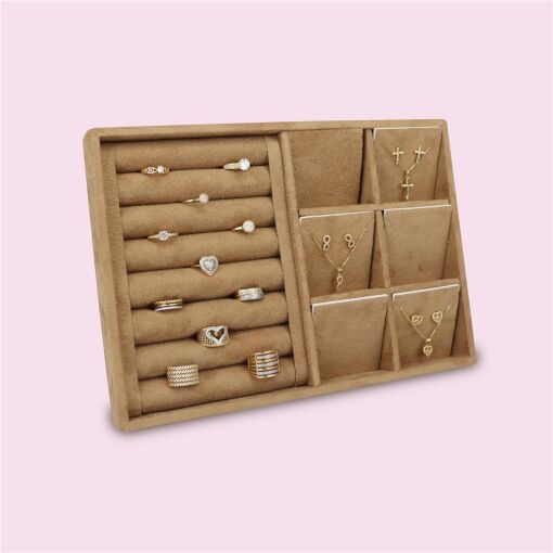 BANDEJA PARA ANEL E CONJUNTOS CAMEL 21X29CM