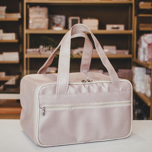 BOLSA REVENDEDORA 5 BANDEJAS 21X29CM LINHO ROSÉ