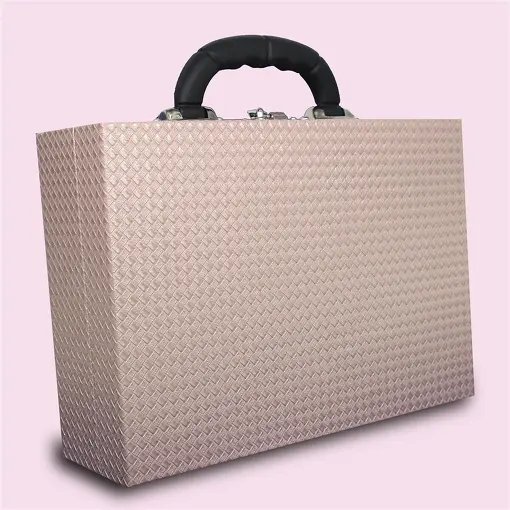 MALETA DUPLA REVENDEDORA 21X29CM TRAMA ROSÉ