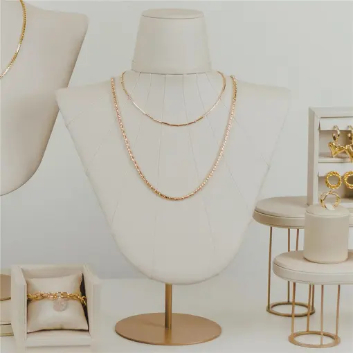 EXPOSITOR BUSTO VICENZA DRAPEADO FACTO OFF WHITE