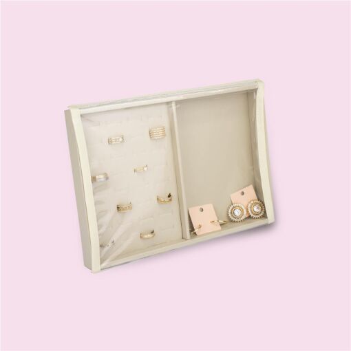 BOLSA REVENDEDORA 2 BANDEJAS E PASTA CHAMPAGNE 21X29CM