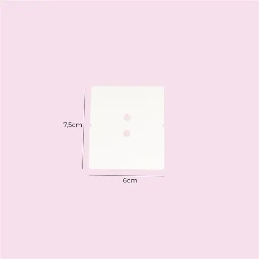CARTELA DOBRÁVEL PARA GANCHEIRA 7,5X6CM BRANCO 100 UN