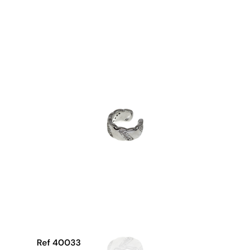 Piercing Ouro Branco Liso E 4 Filetes Cravejados