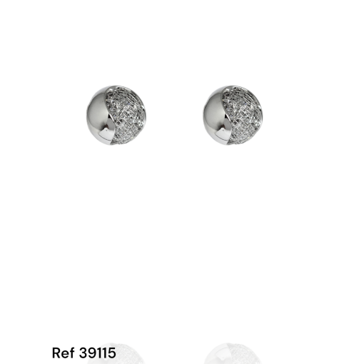 Pb Ouro Branco Esfera Inspiração Swarovski
