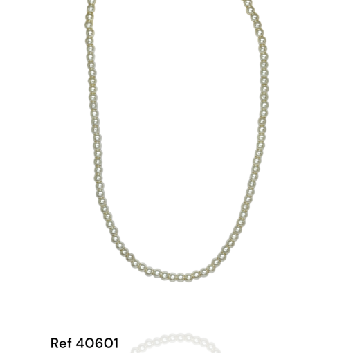 Choker Ouro Branco Pérola  Ternura