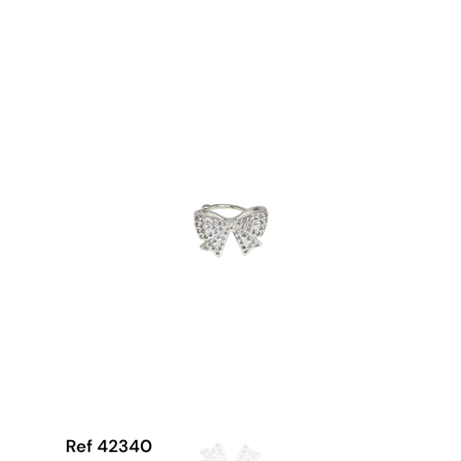 Piercing Prata Laço Cravejado Coleção Crystal