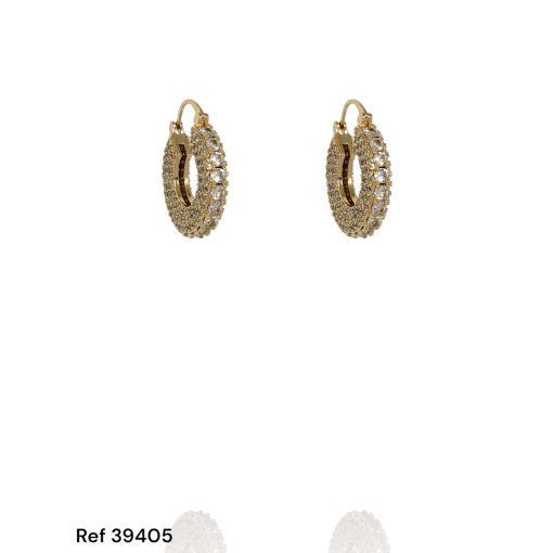 Pb Argola Cravejada E 1 Filete Zirconia No M
