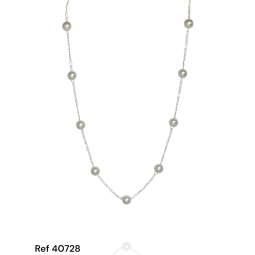 Chocker Prata Elinhos E Perolas