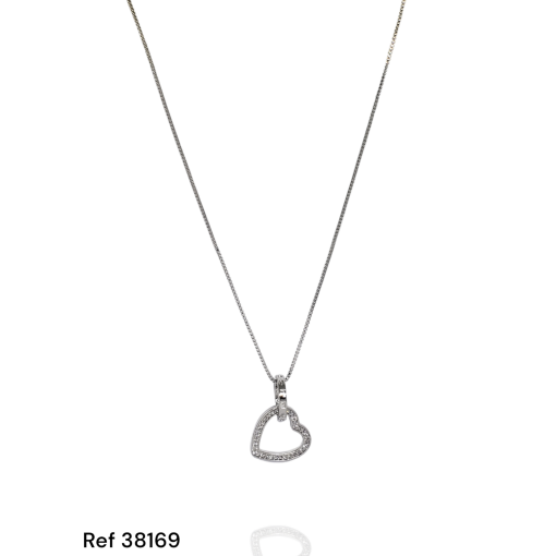 Garg Ouro Branco Coração Vazado Cravejado Argola Love