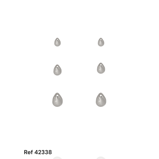Pb Trio Prata Gota Lisa Coleção Crystal